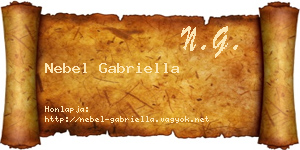 Nebel Gabriella névjegykártya